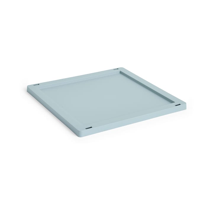 Pokrywka Colour Crate Square/Cube, plastic średnia - Dusty blue - HAY