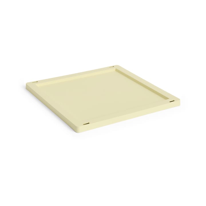 Pokrywka Colour Crate Square/Cube, plastic średnia - Light yellow - HAY