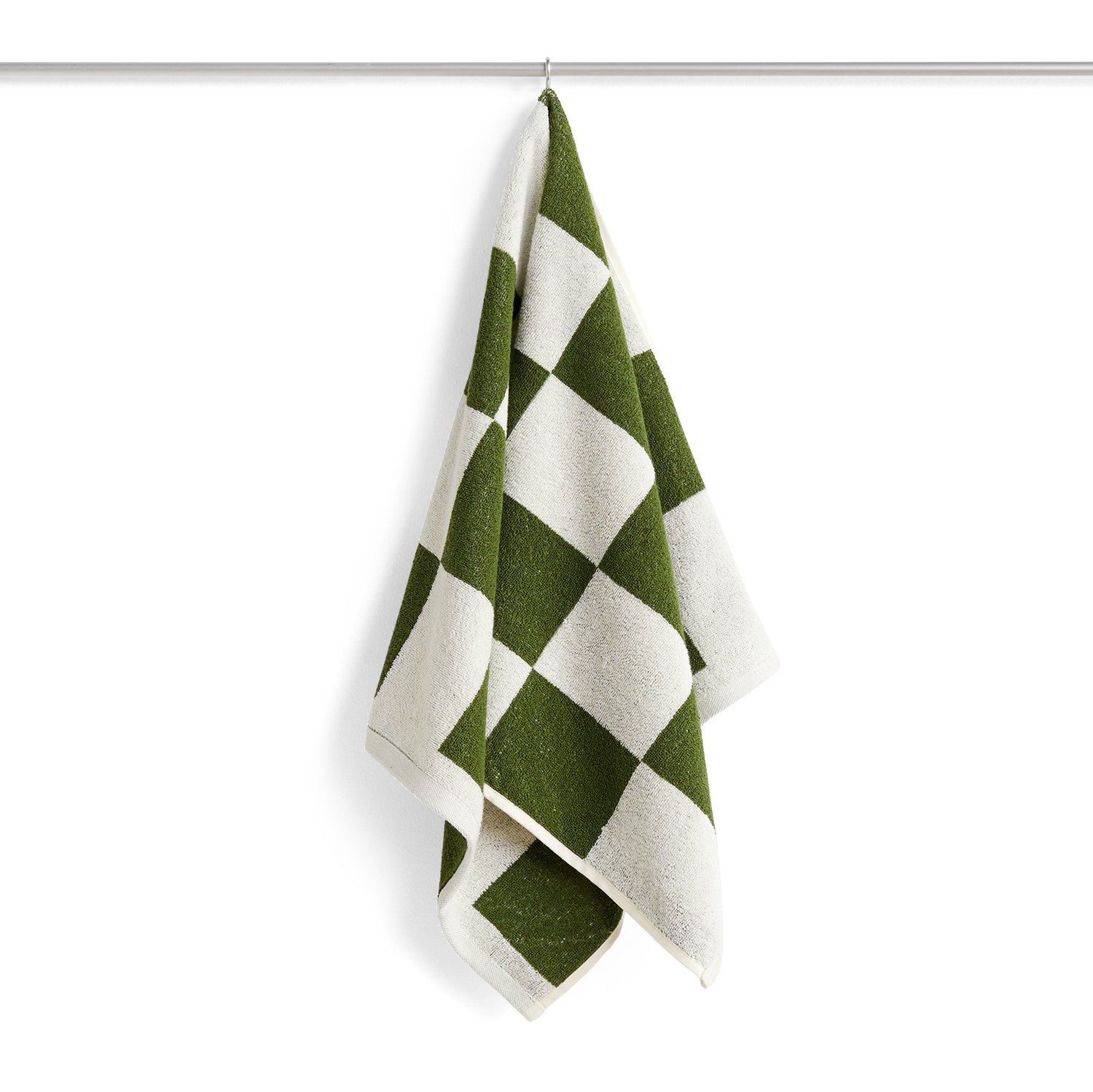 HAY Ręcznik Check 50x90 cm Matcha | Skandynawski Design | Ręczniki do rąk | Brązowy
