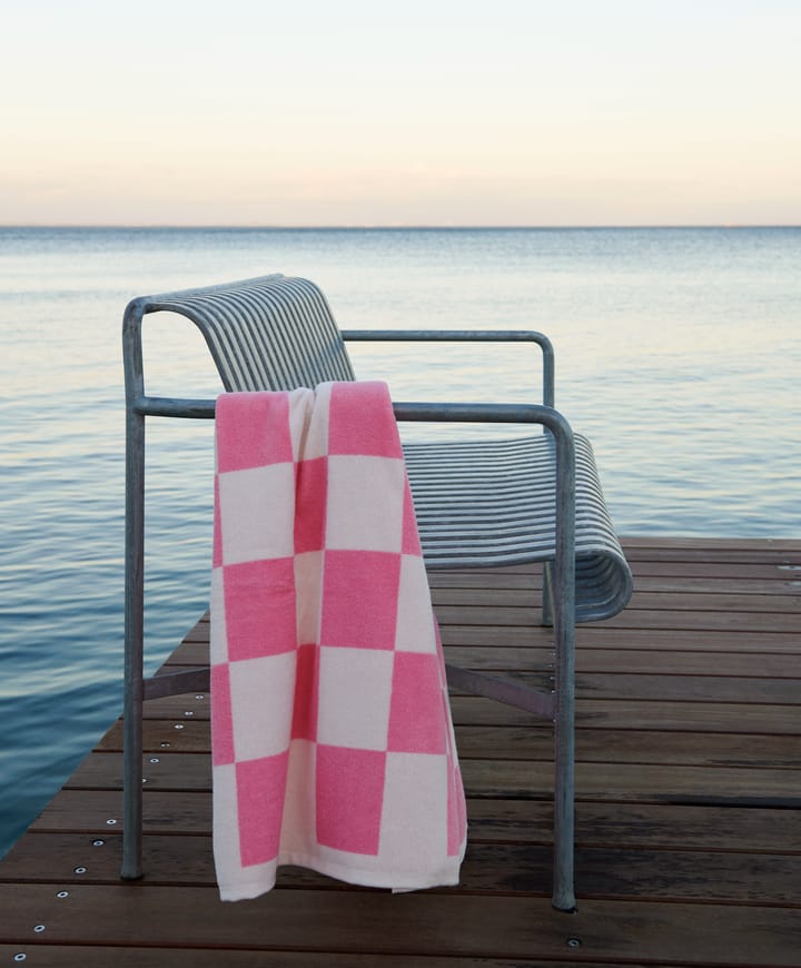 Ręcznik kąpielowy Check 70x136 cm - Pink - HAY