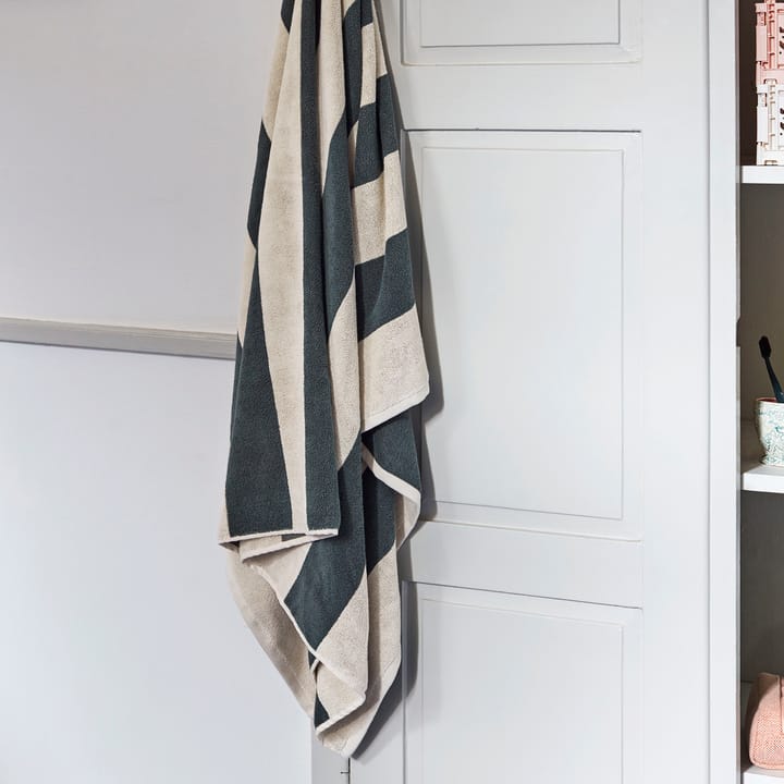 Ręcznik kąpielowy Terry Stripe 100x150 cm, Dark green HAY