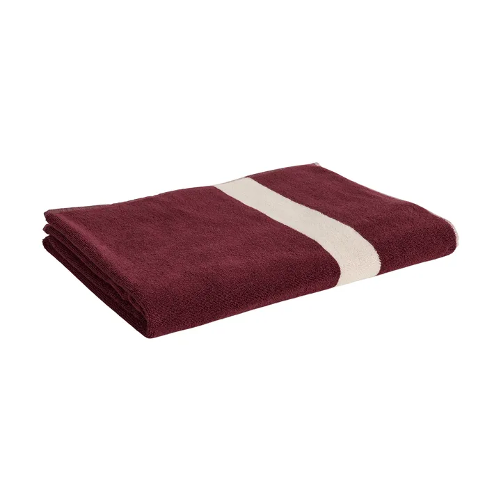 Ręcznik Stripe - Burgundy, 100x150 cm - HAY