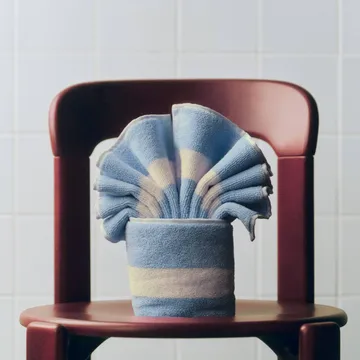 Ręcznik Stripe - Dusty blue, 40x60 cm - HAY
