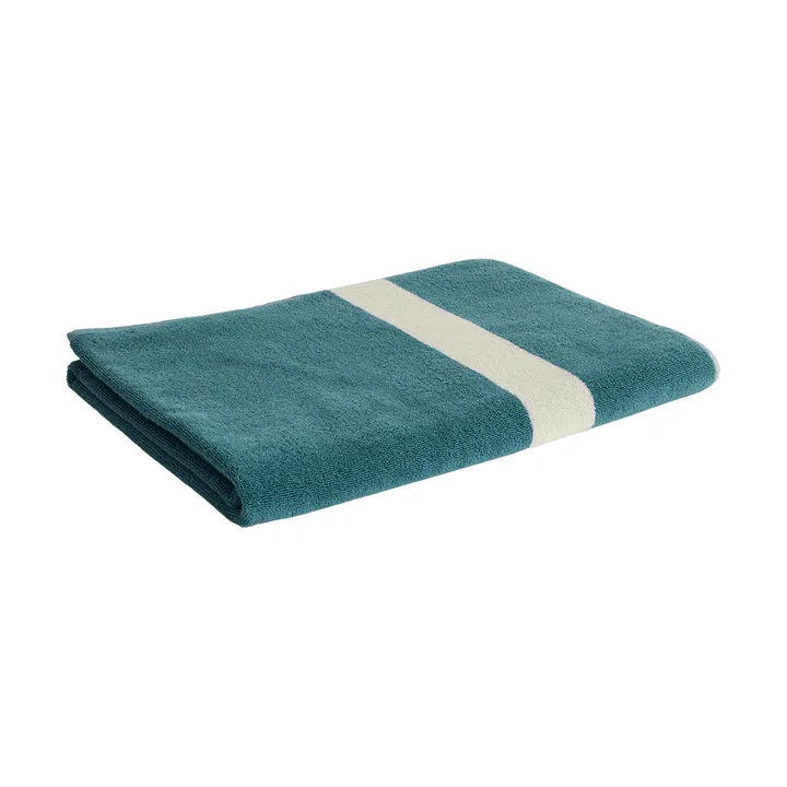 Ręcznik Stripe - Petrol blue, 100x150 cm - HAY