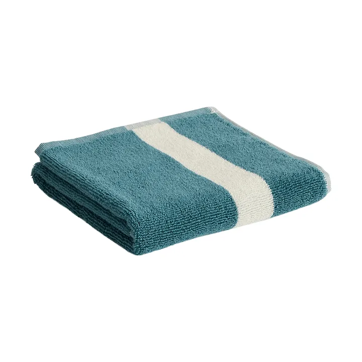 Ręcznik Stripe - Petrol blue, 40x60 cm - HAY