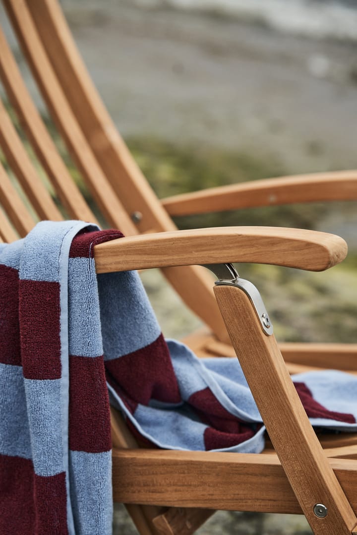 Ręcznik z frotte Stripe 50x100 cm, Bordeaux-Sky blue HAY