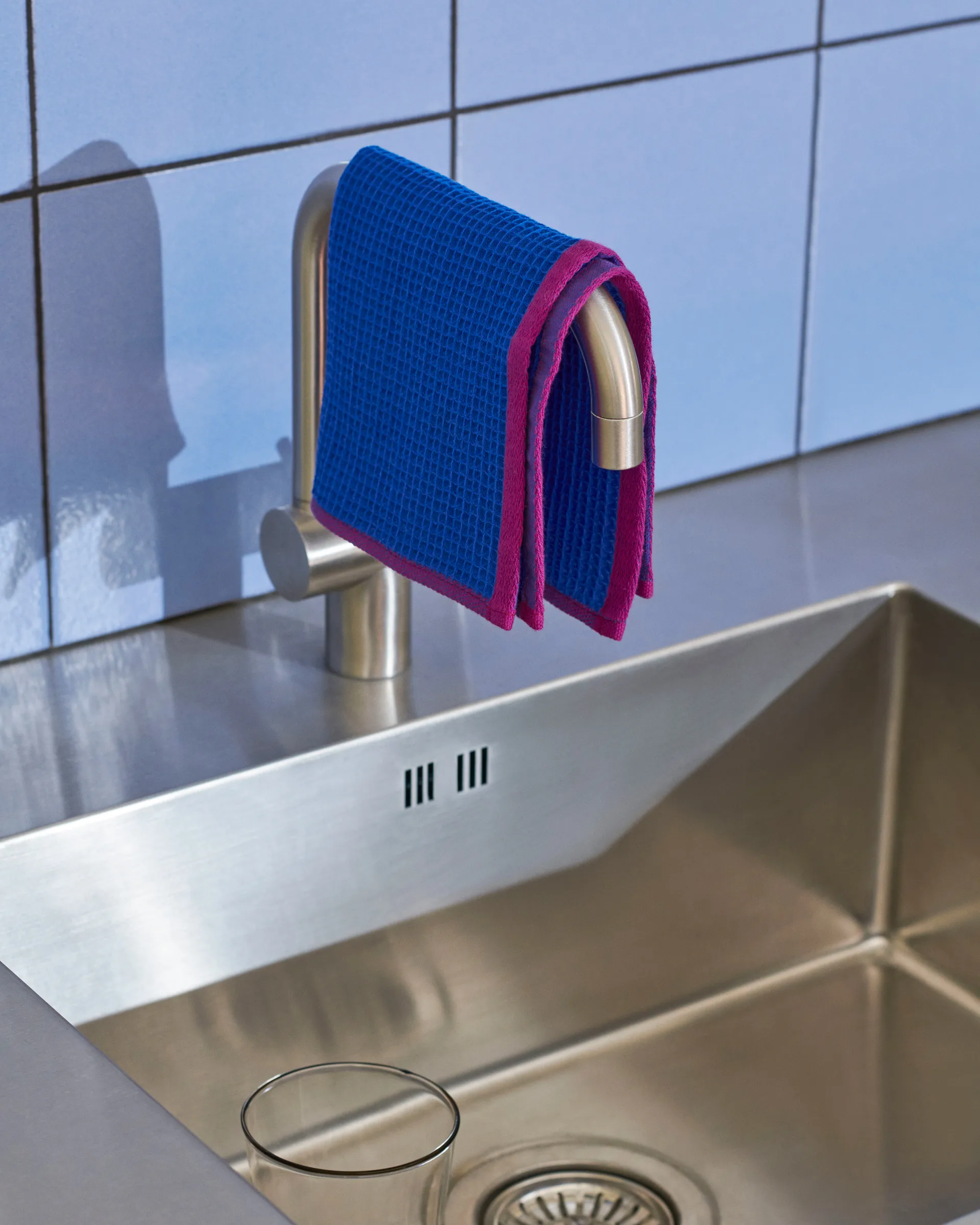 Ścierka do naczyń Canteen 31x31 cm 2 szt., Blue/fuchsia-Beige/yellow HAY