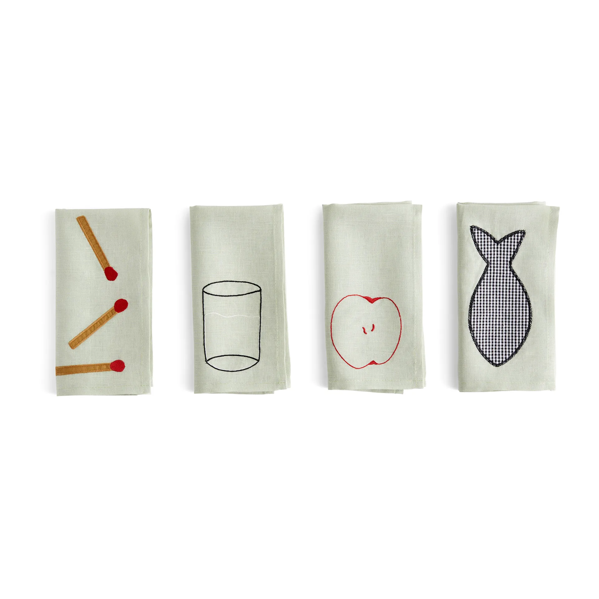 Serwetka lniana Sobremesa 45x45 cm 4-pak, Green HAY