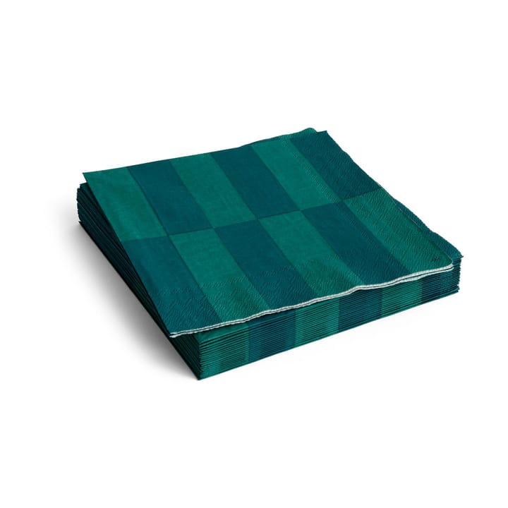 Serwetki Pattern Dinner40x40 cm, 20 sztuk - Dinner green-dark green - HAY