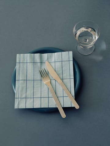 Serwetki Pattern Lunch 33x33 cm, 20-sztuk - Light blue-blue grid - HAY