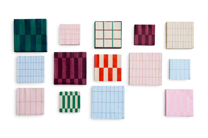 Serwetki Pattern Lunch 33x33 cm, 20-sztuk, Off white-red HAY