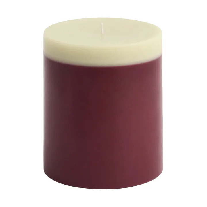 Silo Candle świeca blokowa - Bordeaux-lime white, Ø9,5x11 cm - HAY