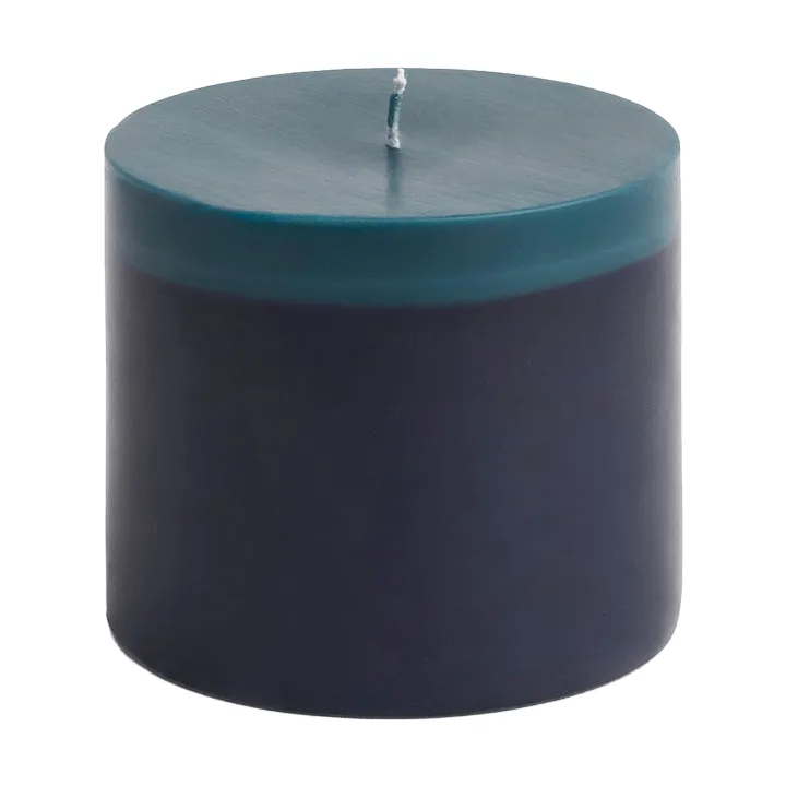 Silo Candle świeca blokowa - Midnight blue-dark teal, Ø9,5x8 cm - HAY