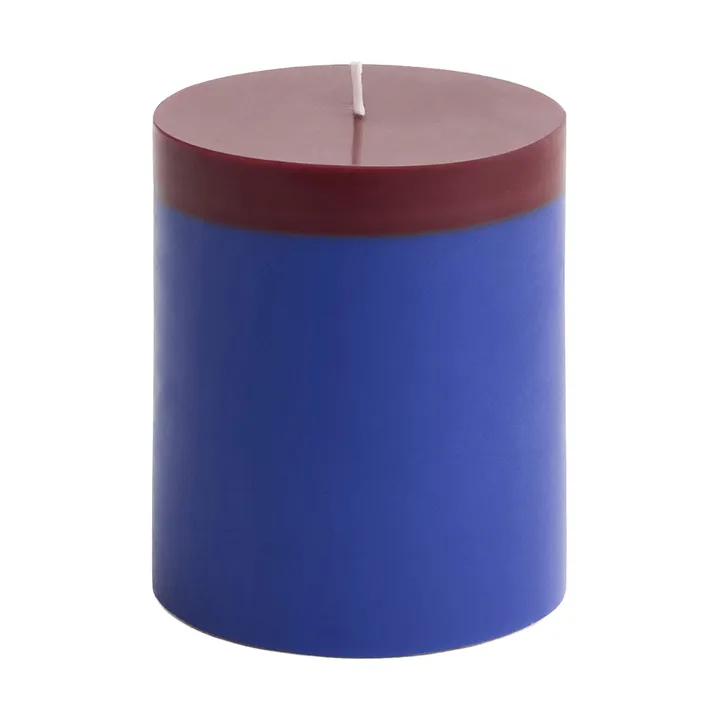 Silo Candle świeca blokowa - Royal blue-bordeaux, Ø9,5x11 cm - HAY