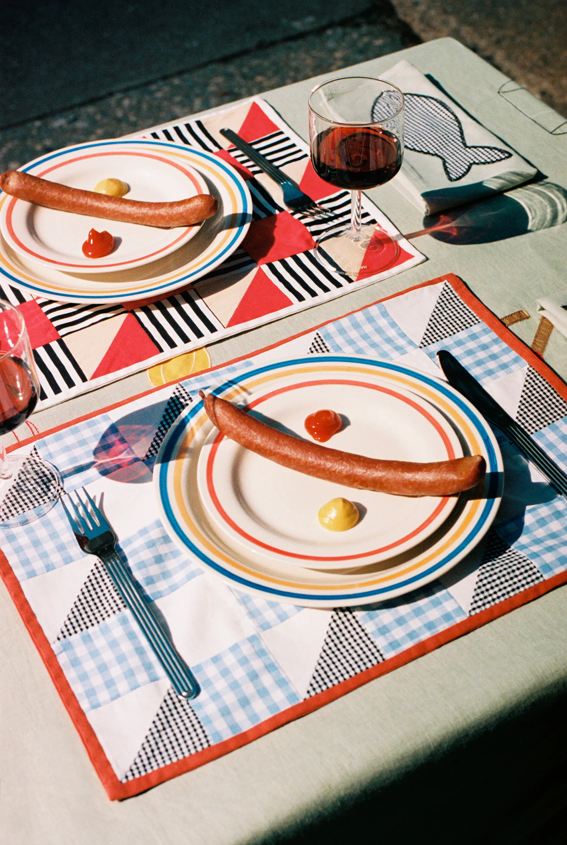 Sobremesa mata stołowa 31x45 cm, Stripe red HAY