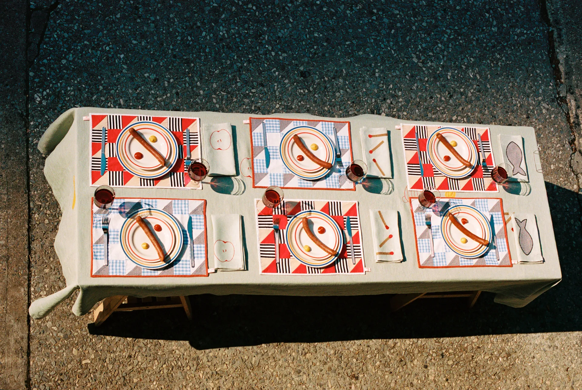 Sobremesa mata stołowa 31x45 cm, Stripe red HAY