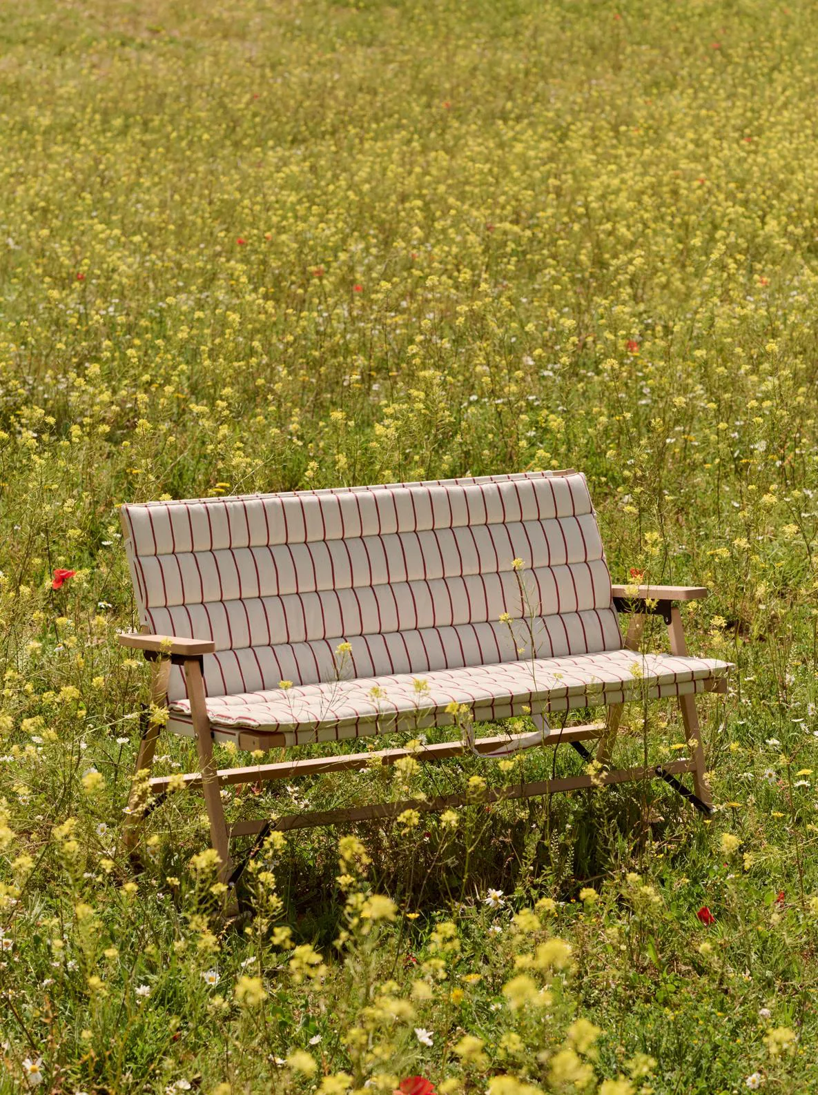 Sofa składana Outdoor Market, Beige-red, 2-osobowa HAY