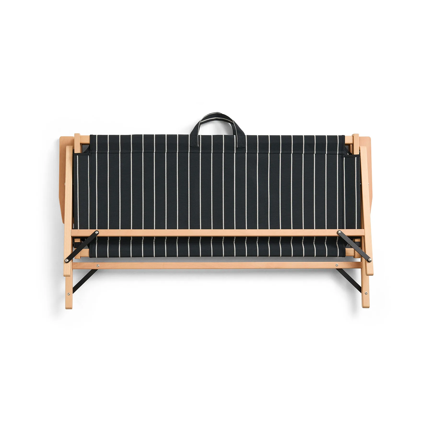 Sofa składana Outdoor Market, Black-beige, 2-osobowa HAY