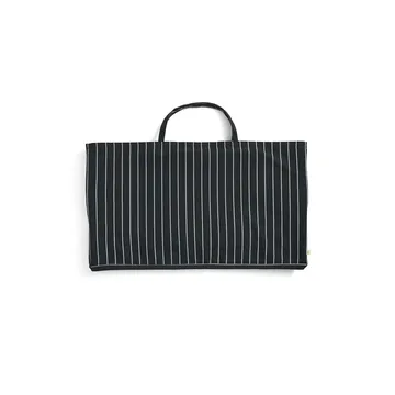 Sofa składana Outdoor Market - Black-beige, 2-osobowa - HAY