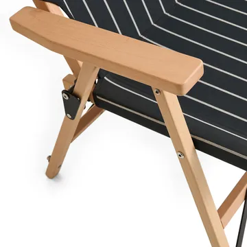 Sofa składana Outdoor Market - Black-beige, 2-osobowa - HAY