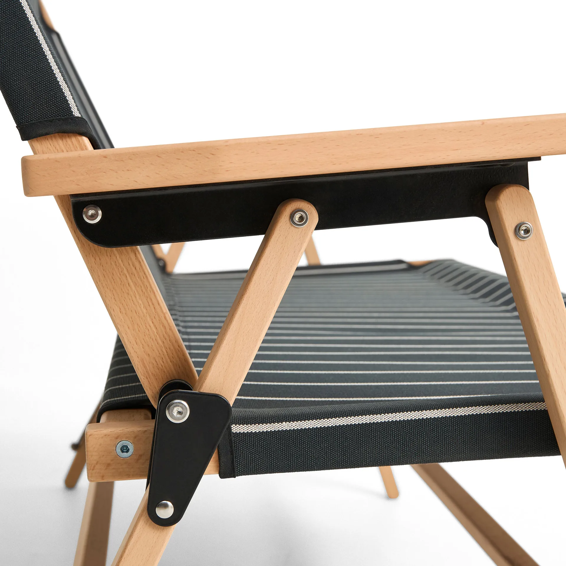 Sofa składana Outdoor Market, Black-beige, 2-osobowa HAY