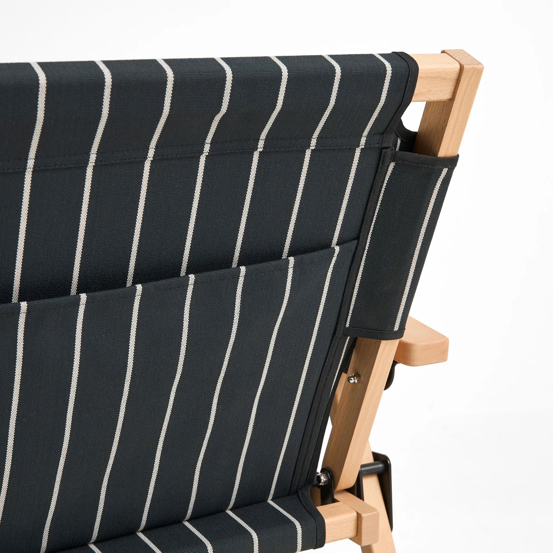 Sofa składana Outdoor Market, Black-beige, 2-osobowa HAY