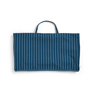 Sofa składana Outdoor Market - Blue-beige, 2-miejscowa - HAY