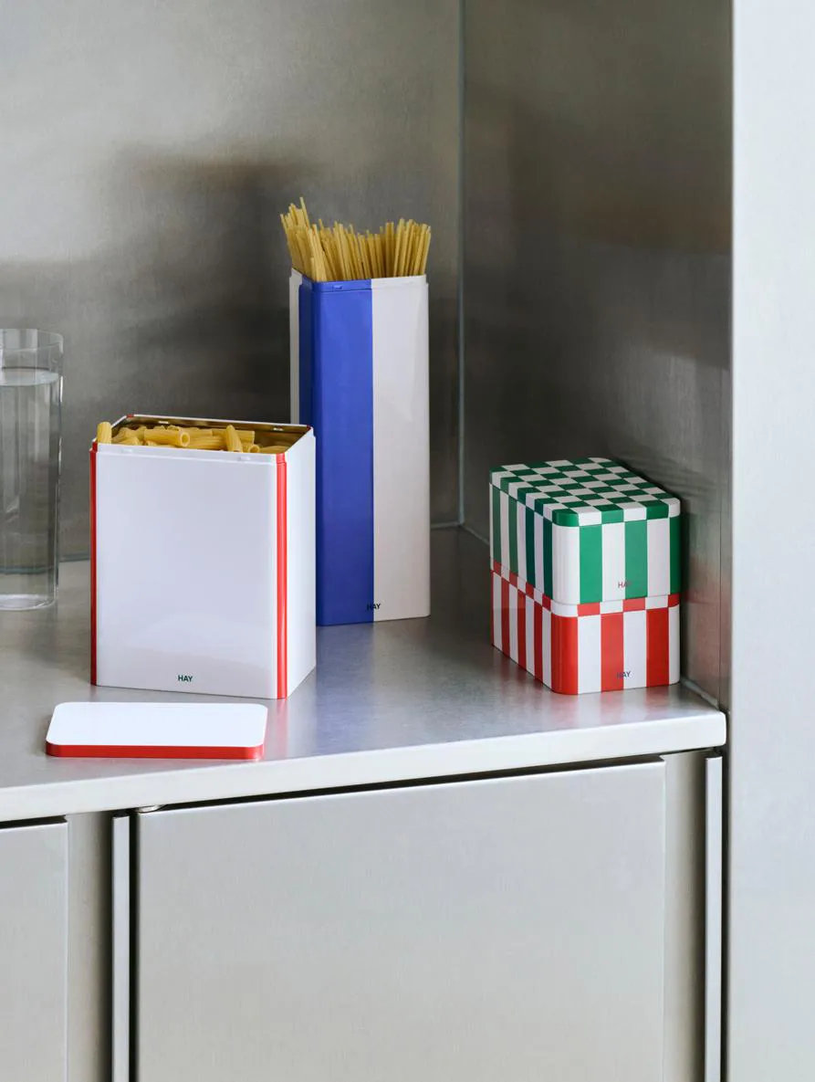 Słój do przechowywania Tin Container medium, Black-off white HAY