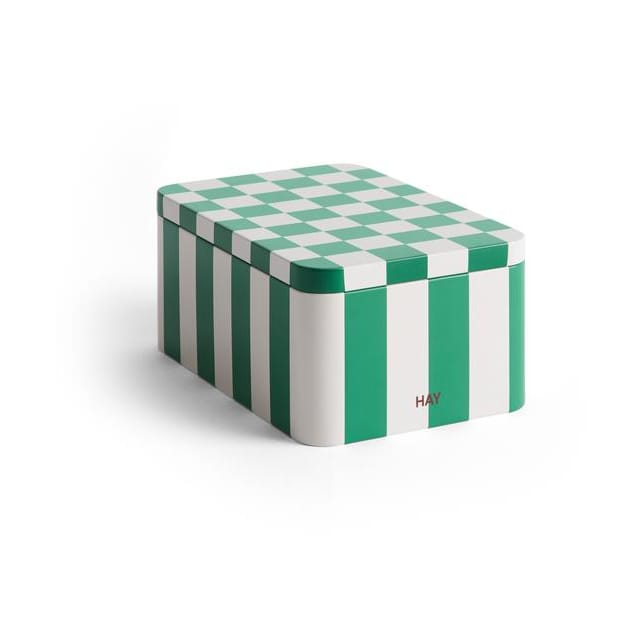 Słój do przechowywania Tin Container small - Green-off white - HAY