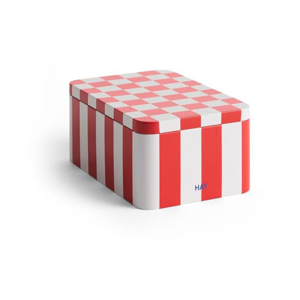 Słój do przechowywania Tin Container small - Red-off white - HAY