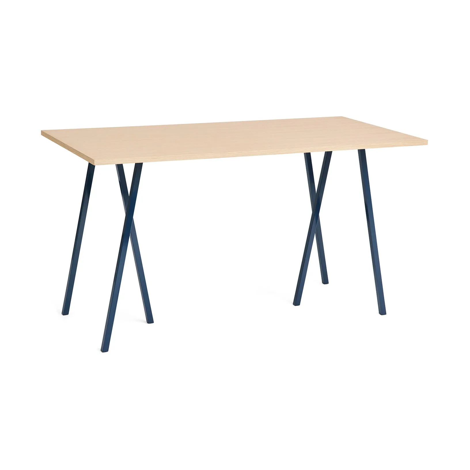 Stół barowy Loop Stand incl. support 87,5x180 cm, Deep blue-clear lacq. oak HAY