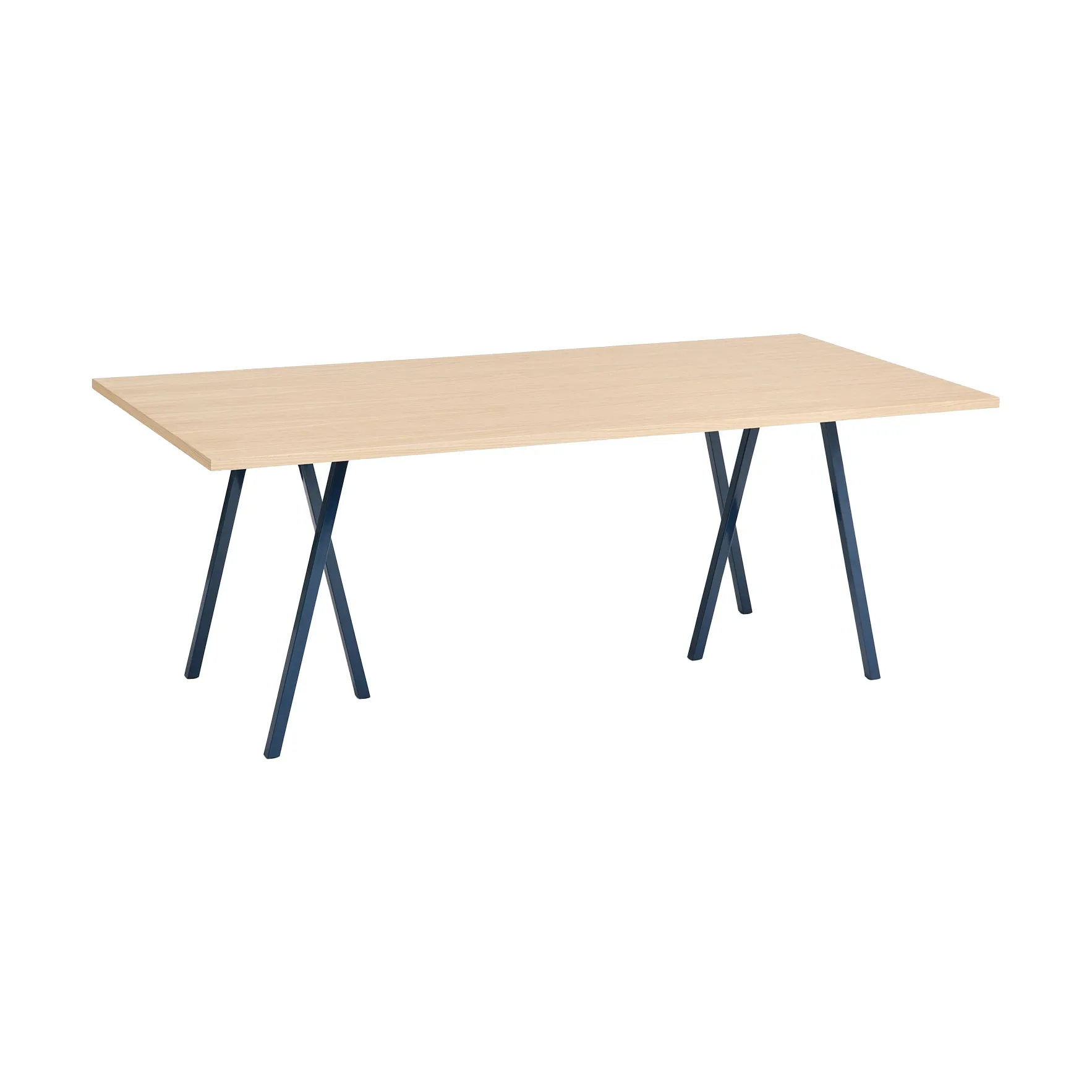 Stół do jadalni Loop Stand incl. support 92,5x200 cm, Deep blue-clear lacq. oak HAY