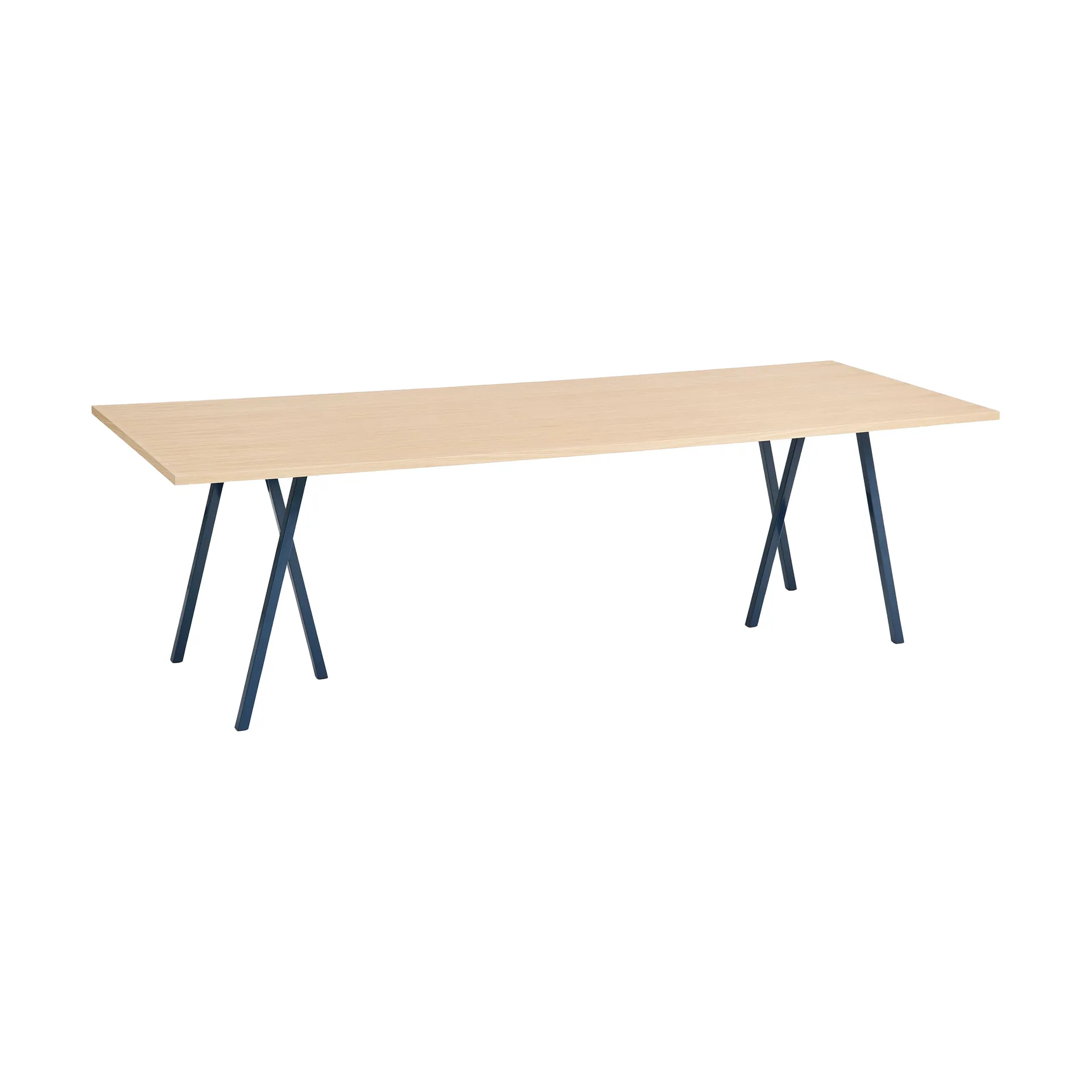 Stół do jadalni Loop Stand incl. support 92,5x250 cm, Deep blue-clear lacq. oak HAY