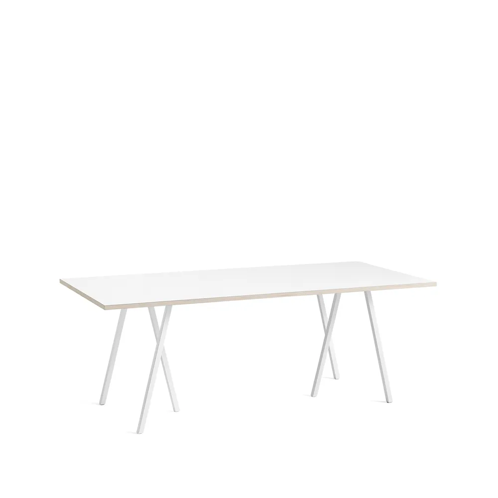 Stół do jadalni Loop Stand, White laminate-white, 200 cm HAY