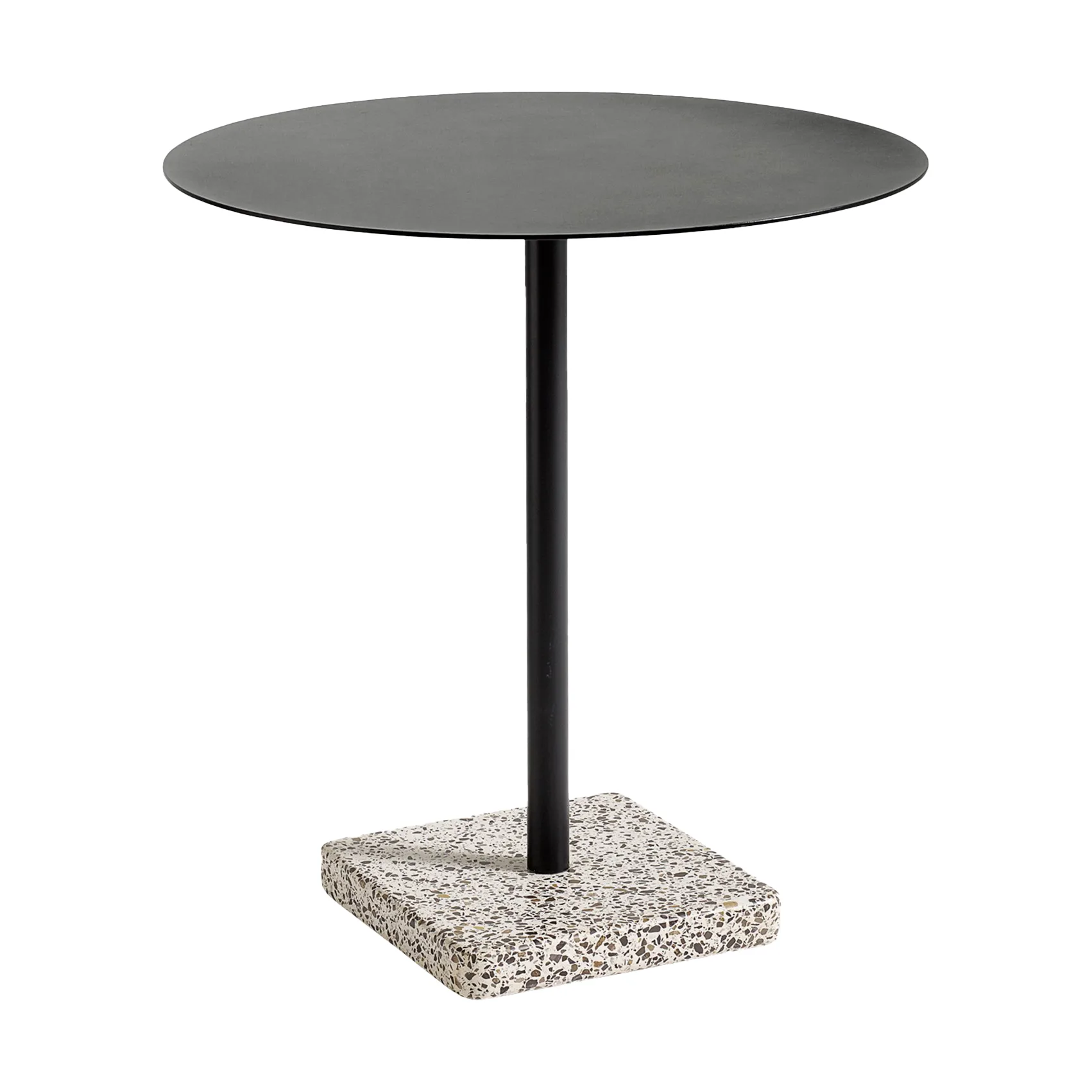 Stół do jadalni Terrazzo Ø70 cm, Grey terrazzo-anthracite HAY