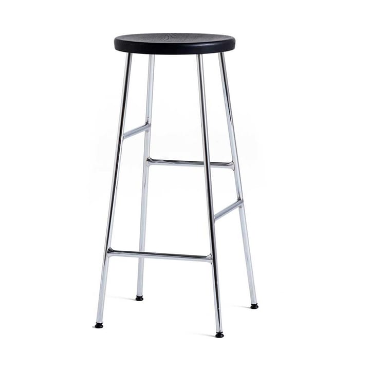 Stołek barowy Cornet 75 cm - Soft black oak-chrome - HAY