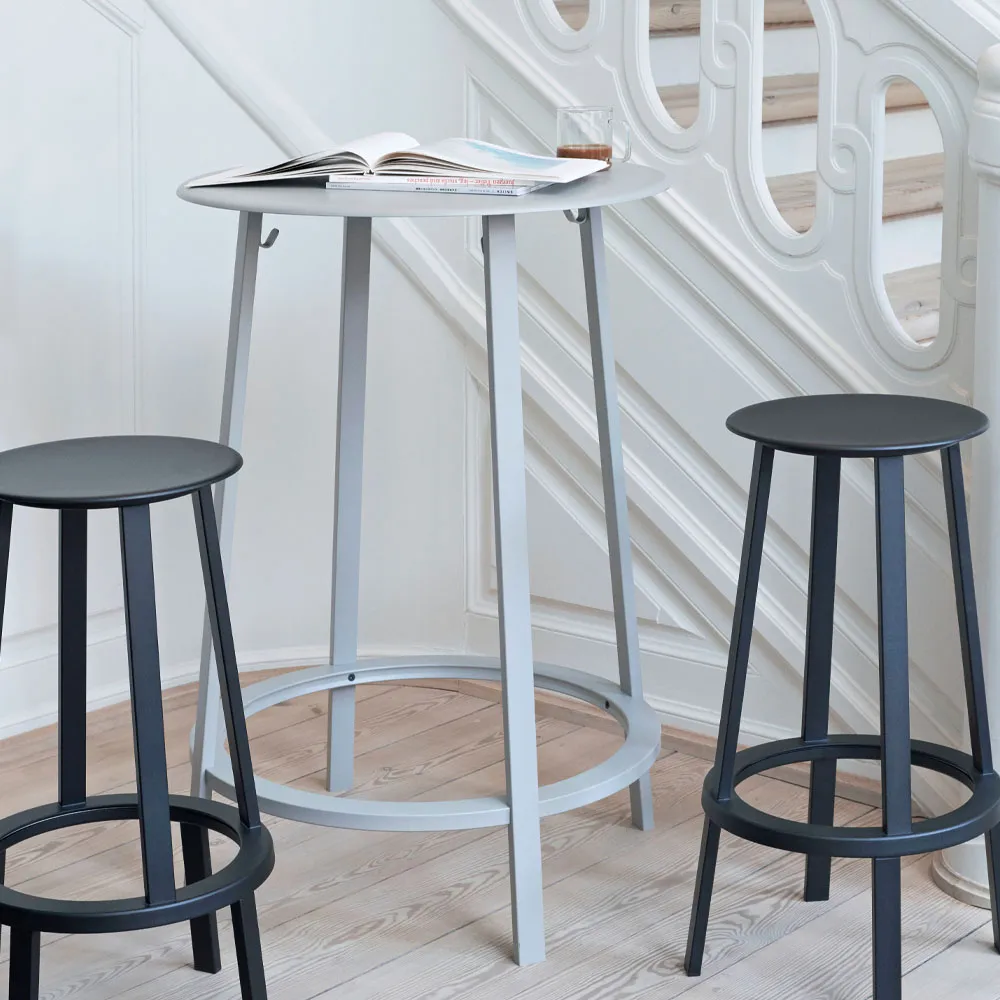 Stołek barowy Revolver, Sky grey, high HAY