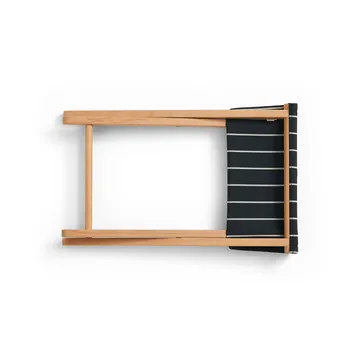 Stołek składany Outdoor Market - Black-beige - HAY