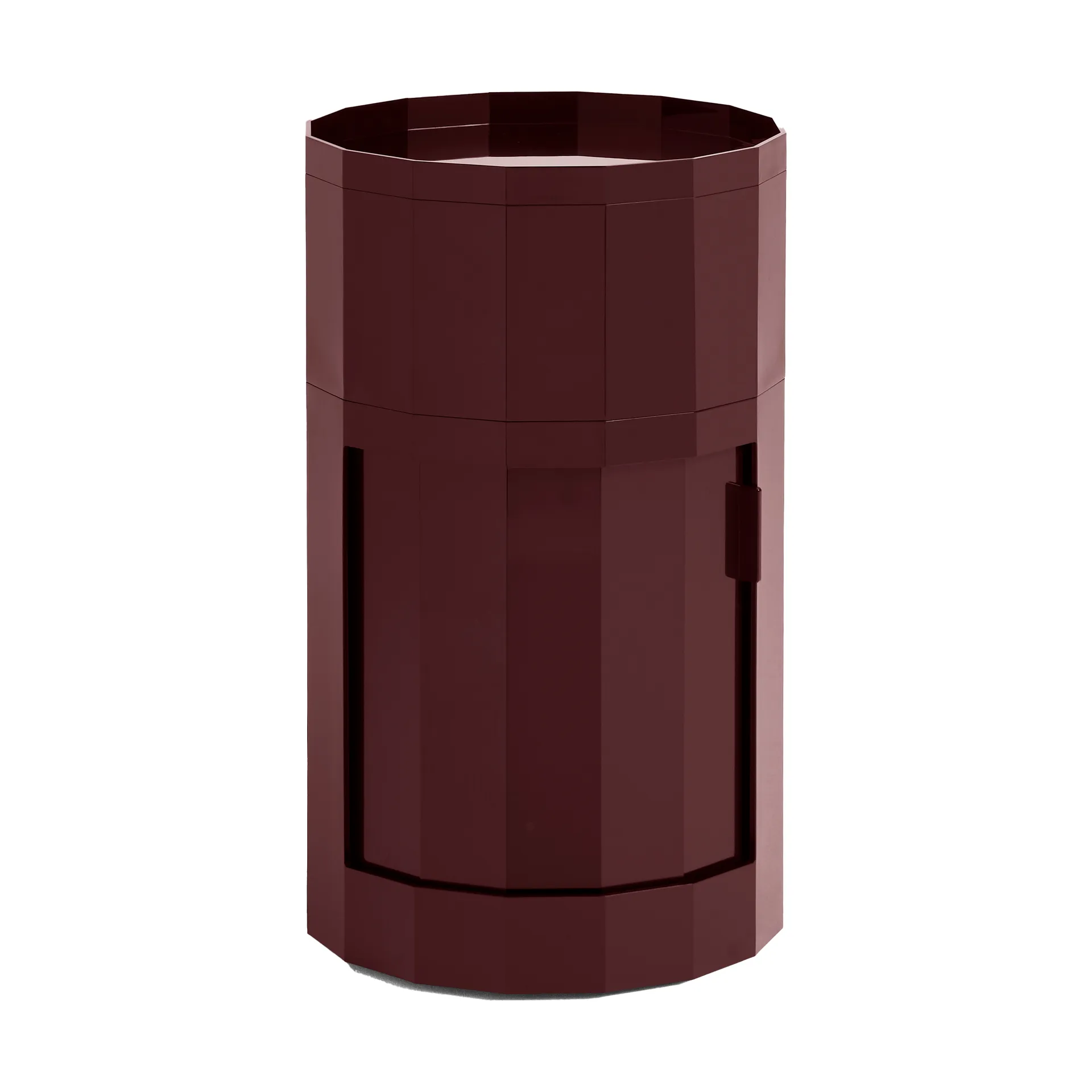 Stolik boczny Facet Cabinet high stopy/koła 66 cm, Burgundy HAY