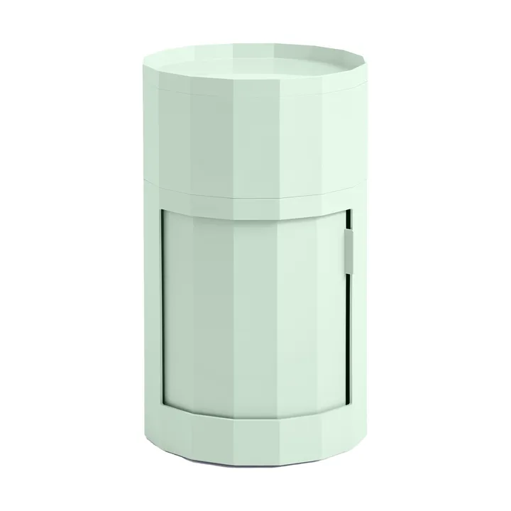 Stolik boczny Facet Cabinet high stopy/koła 66 cm - Soft mint - HAY