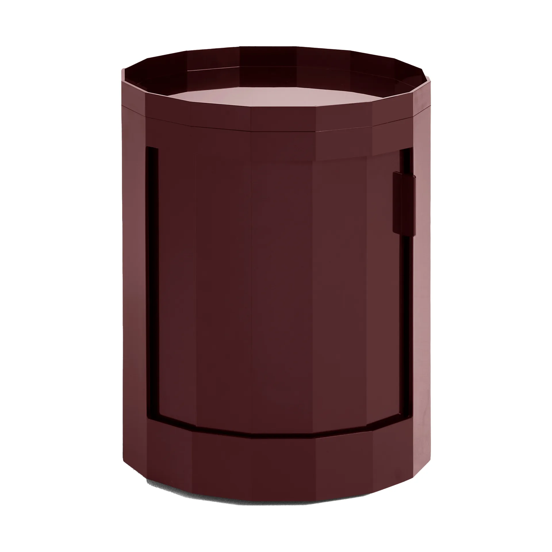 Stolik boczny Facet Cabinet low stopy/koła 49 cm, Burgundy HAY