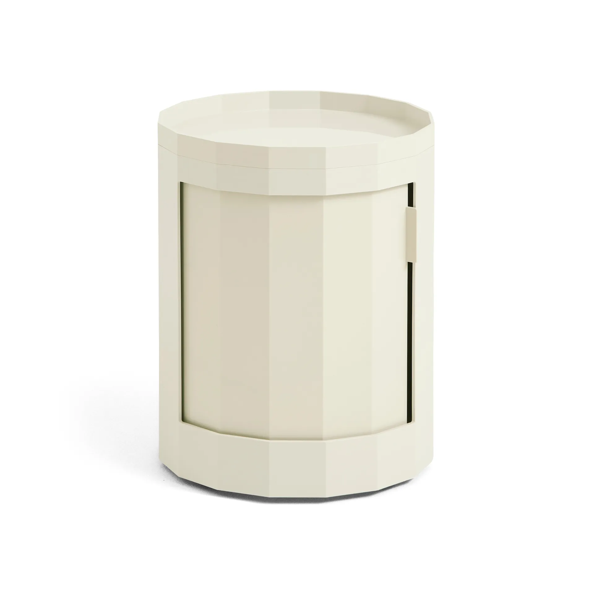 Stolik boczny Facet Cabinet low stopy/koła 49 cm, Eggshell HAY