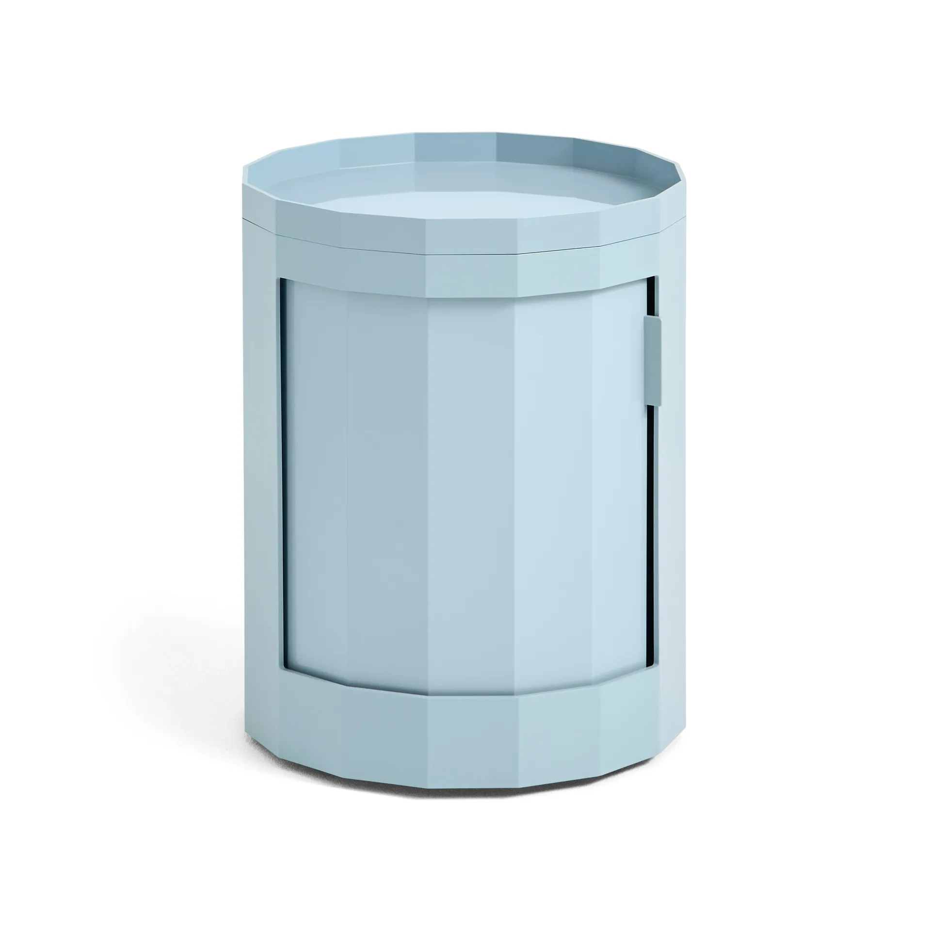 Stolik boczny Facet Cabinet low stopy/koła 49 cm, Misty blue HAY