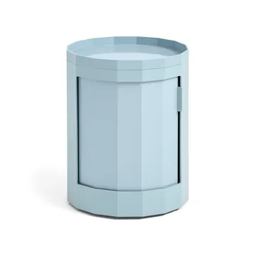 Stolik boczny Facet Cabinet low stopy/koła 49 cm - Misty blue - HAY