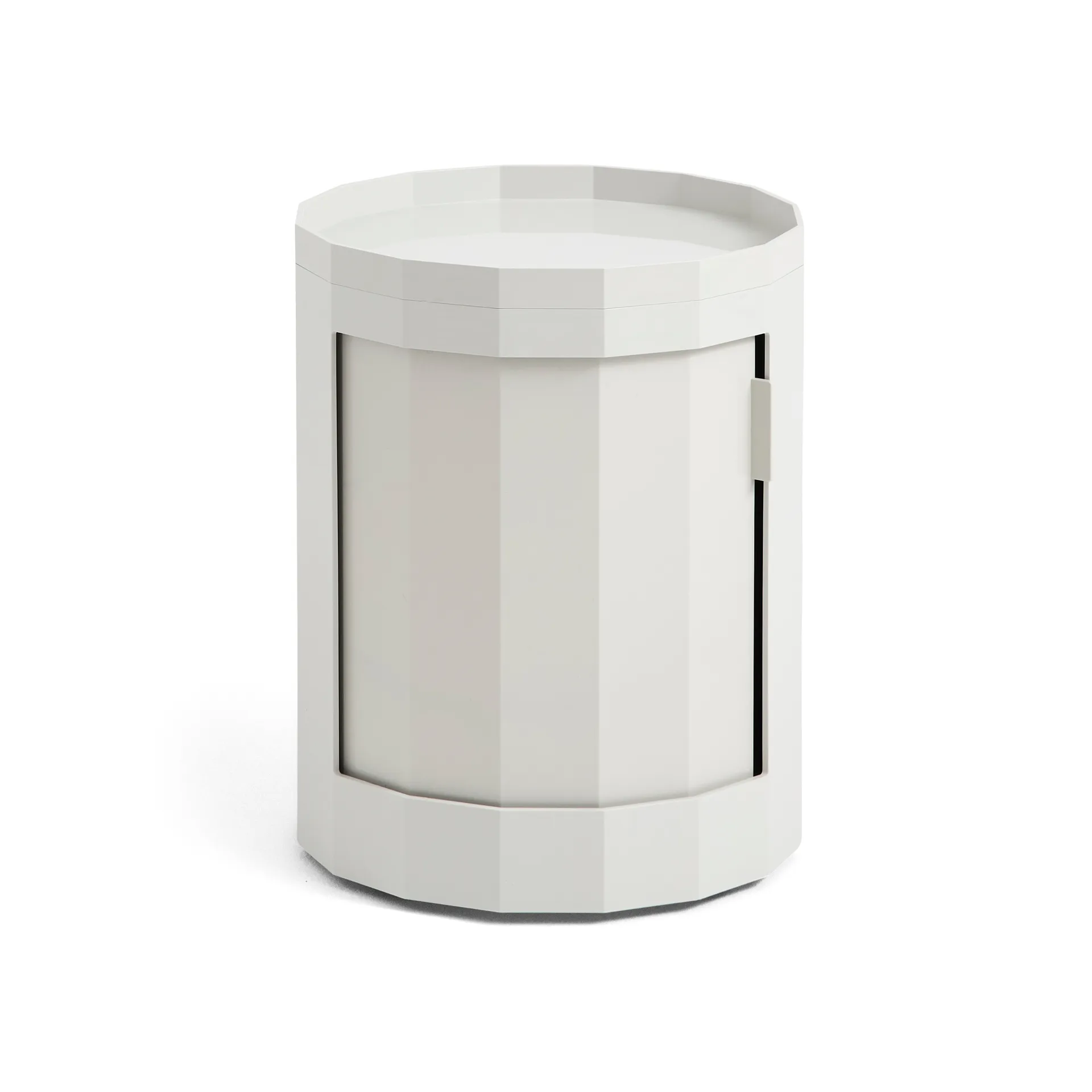 Stolik boczny Facet Cabinet low stopy/koła 49 cm, Misty grey HAY