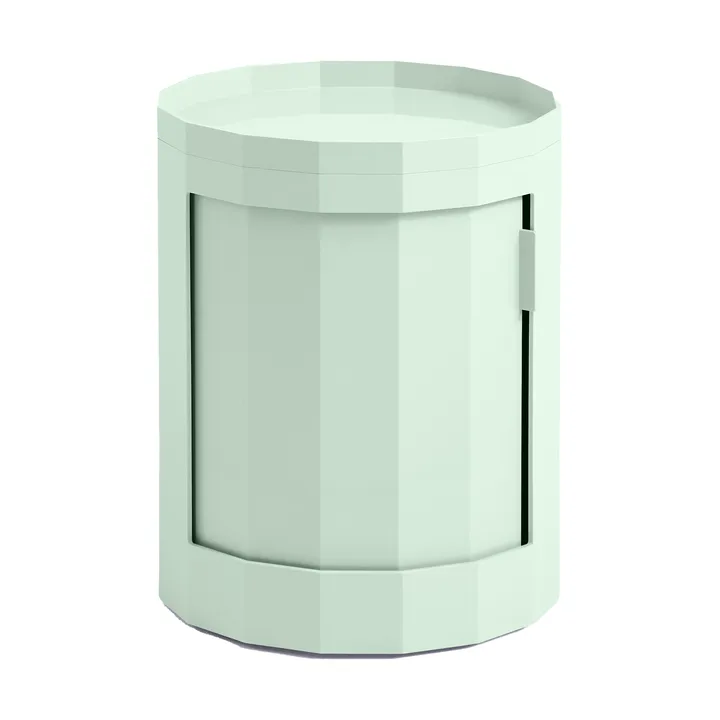 Stolik boczny Facet Cabinet low stopy/koła 49 cm - Soft mint - HAY