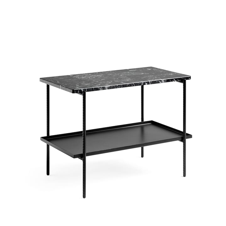 Stolik boczny Rebar 75x44x55 cm, Black marble-black HAY