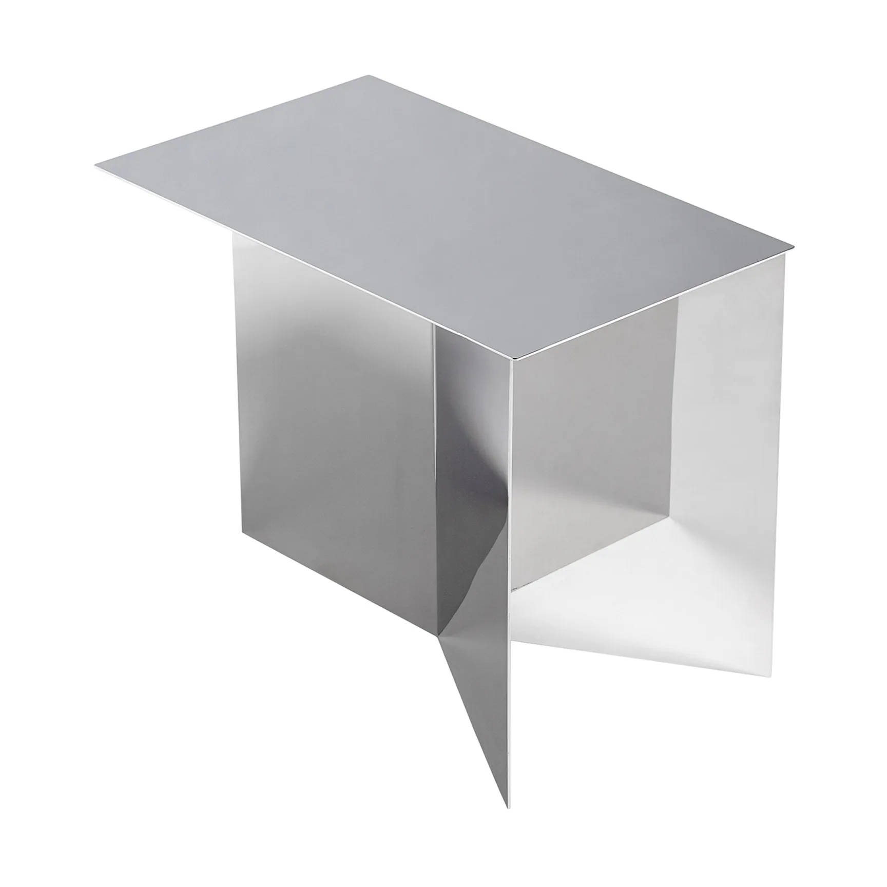 Stolik boczny Slit Oblong 27,5x49 cm, Mirror polished steel HAY