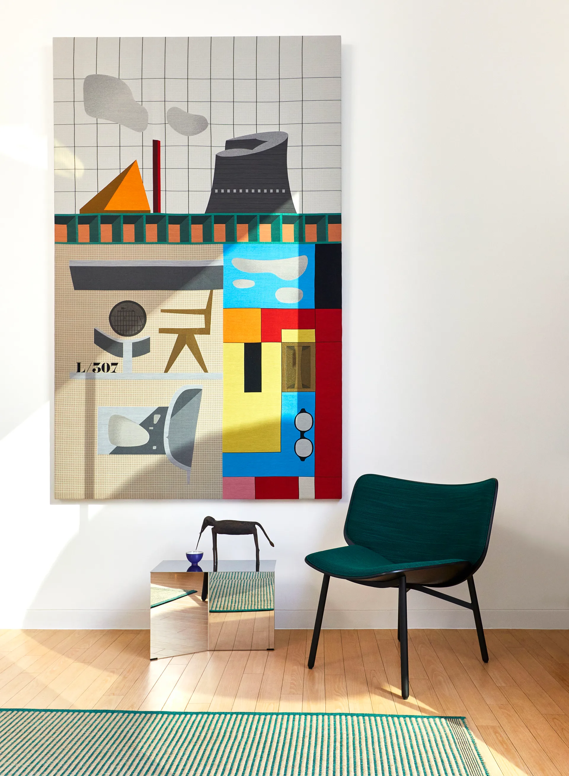 Stolik boczny Slit Oblong 27,5x49 cm, Mirror polished steel HAY