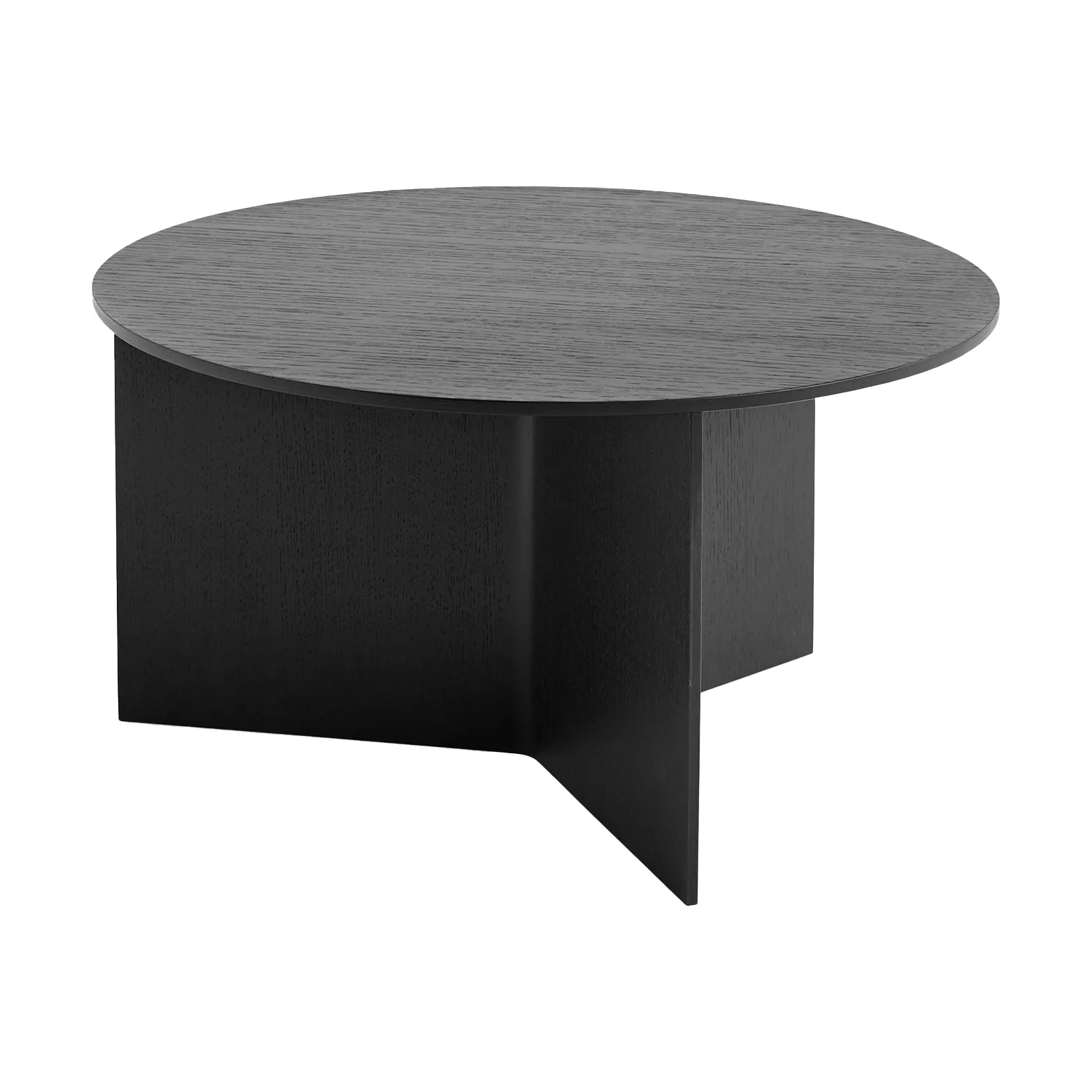 Stolik kawowy Slit Ø65 cm, Black lacquered oak HAY